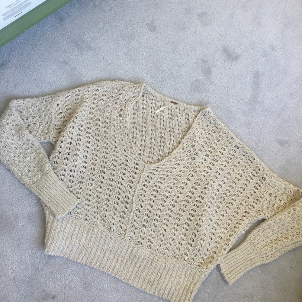 Free People open knit sweater